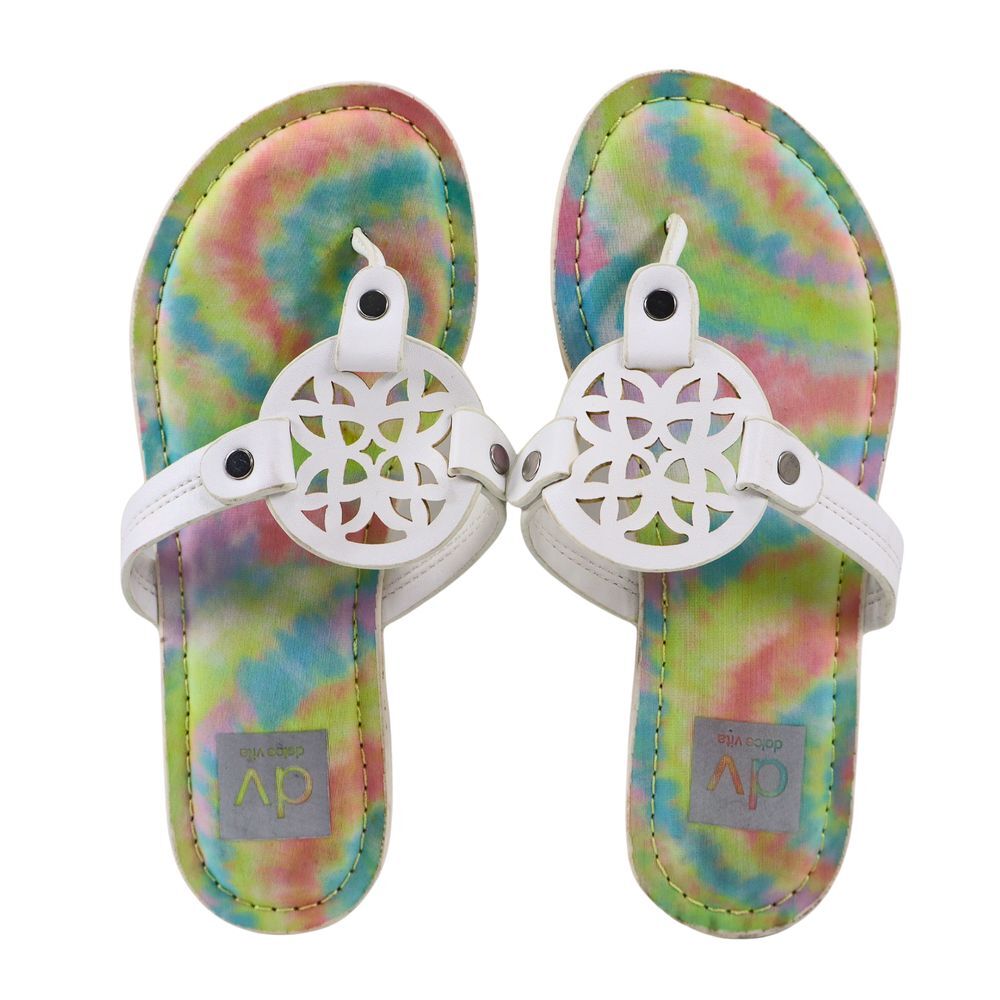 🔥NEW Dv By Dolce Vita Cotta Girls Sandals, Iridescent, Kids Size 4, MSRP$40🔥